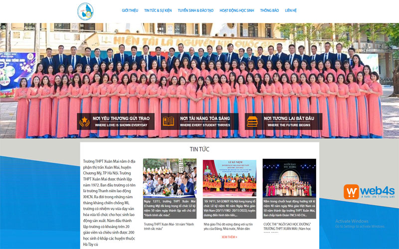 Template website trường học đẹp mắt